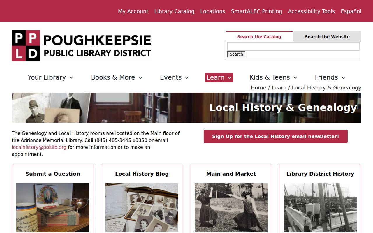 Town of Poughkeepsie city directory research at Adriance Memorial Library
