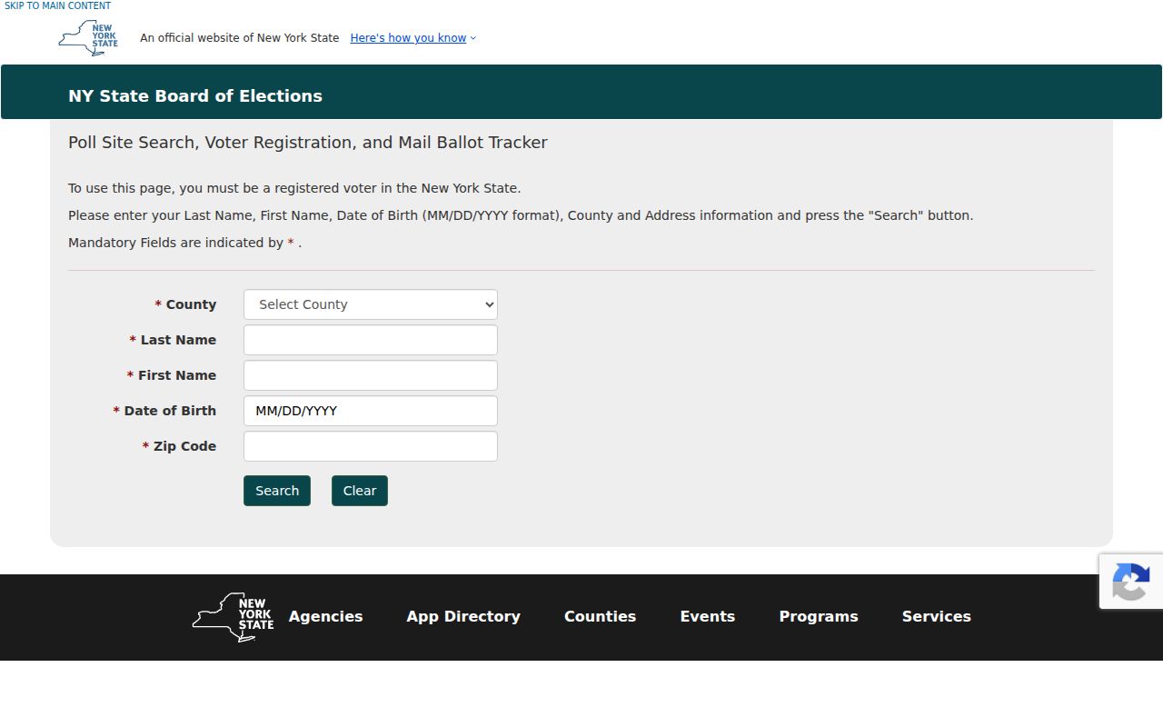 Town of Poughkeepsie residents directory New York voter lookup fields